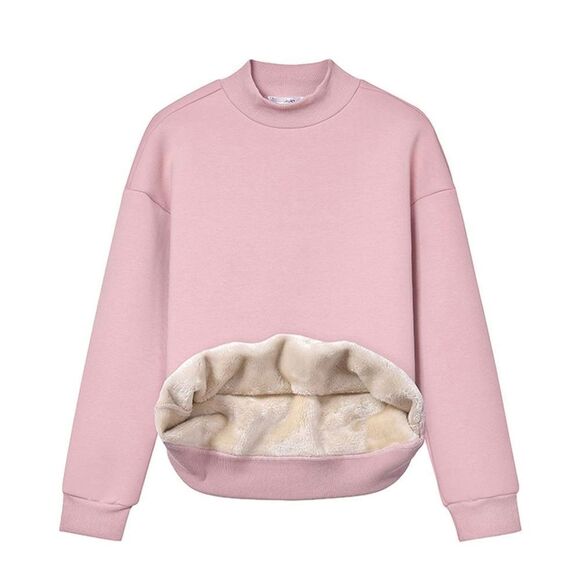NEW Winter Pullover Sherpa Fleece Heavyweight Sweatshirt S - Picture 1 of 5